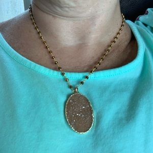 Rosary Druzy Necklace